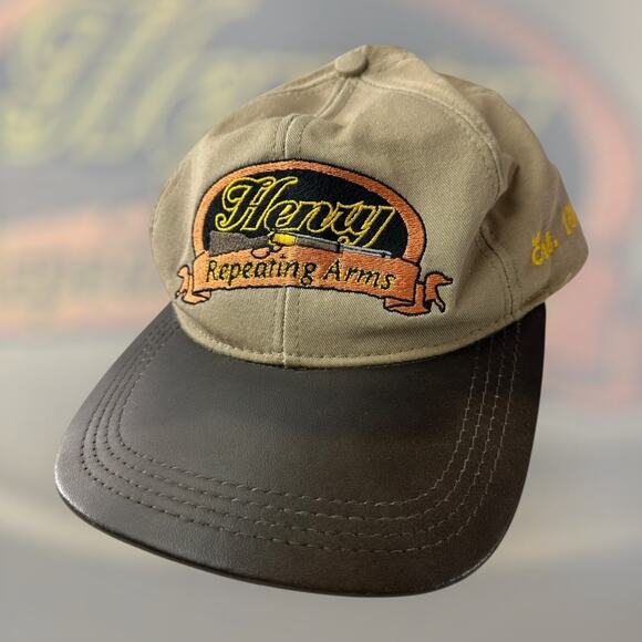 Henry Other - Henry Repeating Arms Est.1862 Men's Adjustable Baseball Cap Hat USA Made *Flawed